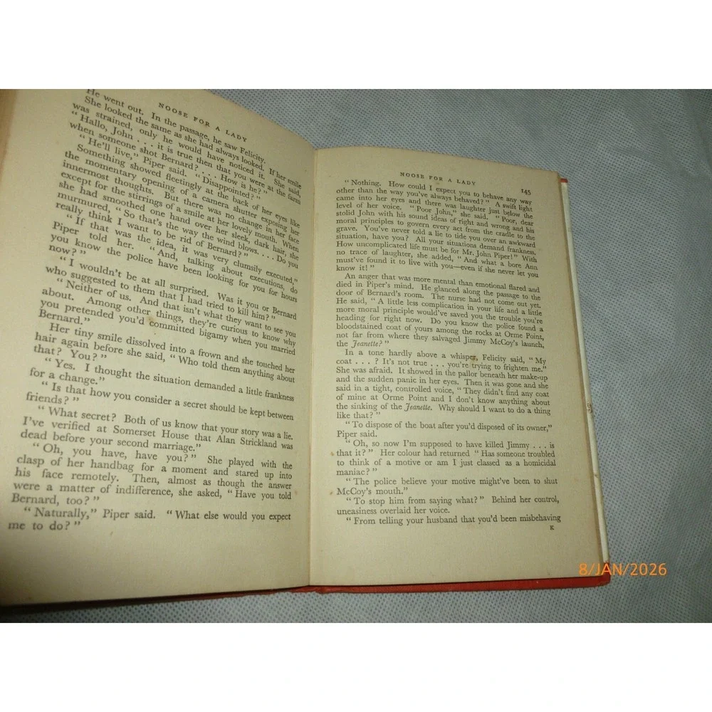 Noose for a Lady Harry Carmichael Collins Crime Club Mystery Hardcover 1958‎ DJ